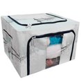thumbnail image 1 of EREHome Winter landscape depicting a tree a fence and snow Storage Bag Clear Window Storage Bins Boxes Large Capacity Foldable Stackable Organizer With Steel Metal Frame For Clothes,Closets, Bedrooms, 1 of 3