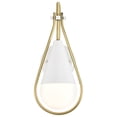 thumbnail image 6 of 60/7921 Nuvo Lighting Admiral - 1 Light Wall Sconce In Contemporary Style-15.38 Inches Tall and 6.5 Inches Wide-Matte White/Natural Brass Finish, 6 of 19