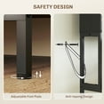 thumbnail image 5 of HOMCOM Baker's Rack with Power Outlet, Coffee Bar Cabinet with Storage Shelves, Microwave Stand with Louvred Door Cabinets, Black, 5 of 9