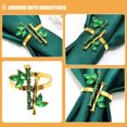 thumbnail image 3 of KAKOWELY snowflake napkin rings Bamboo Napkin Rings With Creative Rhinestone Inlay Elegant Napkin Holders For Wedding Thanksgiving And Dining Table Decoration, 3 of 5