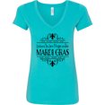 thumbnail image 3 of Inktastic Laissez Les Bon Temps Rouler Mardi Gras Women's V-Neck T-Shirt, 3 of 5