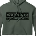 thumbnail image 4 of Warning! Explicit Content on Womens Long Sleeve Crop Top Hoodie, Solid Color with Logo & Signature US Flag Emblem Green Large, 4 of 6