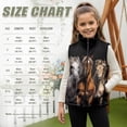 thumbnail image 5 of Binienty Horse Print Girls Zip Up Jackets Size 9-10 Warm Thick Fleece Outerwear Vests With Pockets Lightweight Fuzzy Fluffy Fleece Waistcoat Big Kids Comfy Thick Fall Winter Clothes, 5 of 7