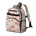 thumbnail image 2 of Colorful Mushroom Cartoon Pink Pattern Backpack for School,Cute School Bag,Schoolbag with Adjustable Shoulder Straps & Padded Back,15.25"x11.5"x5.25", 2 of 5