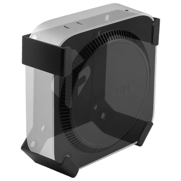 JEMACHE Aluminum Mount for Mac Mini M4/M4 Pro (2024) – Behind Monitor/Under Desk/Wall Mount with Enhanced Cooling (Black)
