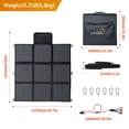thumbnail image 2 of LVYUAN 200W Solar Panel Foldable Solar Charger Portable IP67 Waterproof with MC4 to DC Adapters for Home, RV, Outdoor, Camping, Power Station, off Grid, 2 of 11