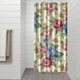 thumbnail image 3 of Waterproof Pioneer Shower Curtain 36x72 Inch Polyester Unique Colorful Floral Shower Curtain for Bathroom Hotel Home Decor with 7 Plastic Hooks, 3 of 5