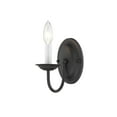 thumbnail image 1 of Livex Lighting Home Basics Black Wall Sconce 1 Light Indoor Fixture, 1 of 4
