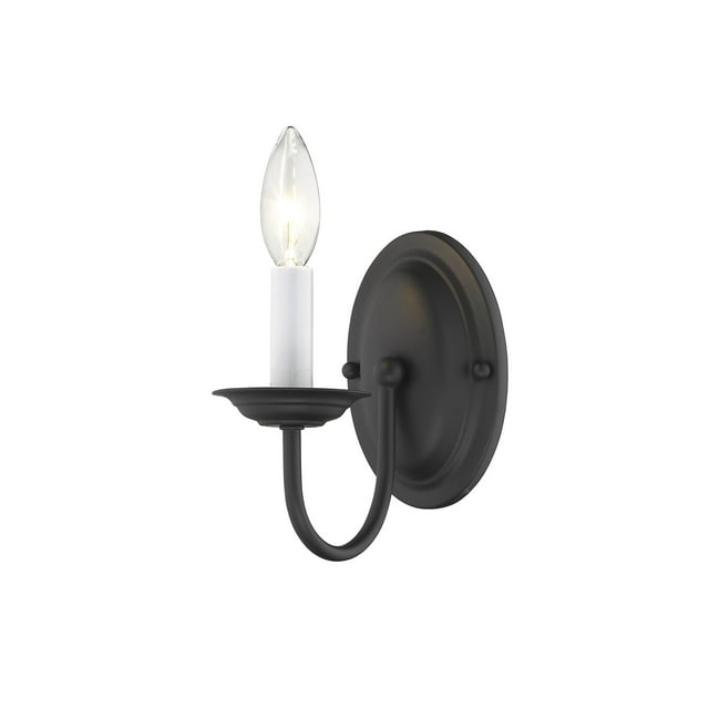 Livex Lighting Applique Murale Noire de Base pour la Maison 1 Lumière Luminaire Intérieur