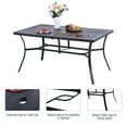 thumbnail image 5 of Sophia & William 7 Piece Outdoor Patio Dining Set Metal Stackable Chairs and Table Furniture Set, 5 of 8