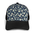 thumbnail image 3 of Naloa Daisy Floral B Adult adjustable Print Baseball Hat, Patchwork curved brim baseball capfor Men and Women, One Size, 3 of 5