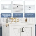 thumbnail image 6 of 30-inch Bathroom Vanity with Ceramic Sink, Solid Wood & MDF Construction, Soft-Close Doors, Divided Drawer, Adjustable Shelves, Space-Saving for Small to Medium Bathrooms, White, 6 of 11