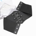 thumbnail image 6 of Fjofpr Clothes Black Corset Tops for Women European And American Fashion Love Super Wide Waist Cover Women's Decoration With Skirt And Shirt Nightclub Waist Tight Elastic Belt, 6 of 9