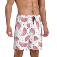 thumbnail image 2 of Wukai Watermelon Men’s Short Pajama Pants With Pockets Soft Sleep Pj Shorts for Men-Small, 2 of 6