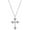 03.Silver Big Cross, variant on Vintage cross necklace, women's style, chunky cross layered necklace, black beaded cross chain pendant rosary, gothic cool Y2K style women's necklace, customized gift for religious purposes.