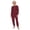 Burgundy, variant on Men Womens Anti-strip Adaptive Clothing Crew Neck Long Sleeve Back Zipper Jumpsuit For Special Needs Burgundy L
