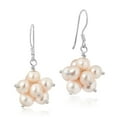 thumbnail image 3 of Beautiful Round Cluster of Pink Pearls Dangle Earrings, 3 of 5