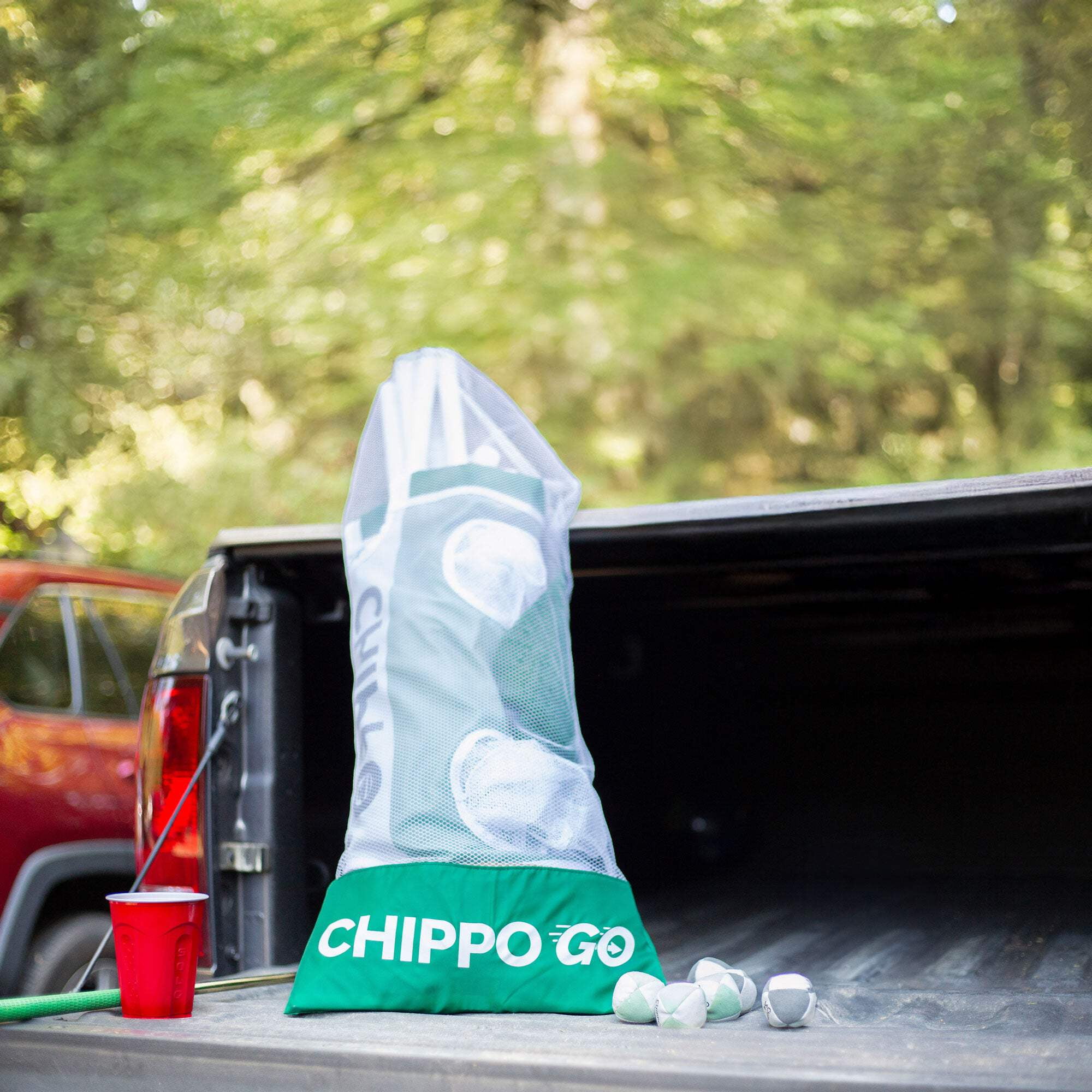 Chippo GO - Portable 2-in-1 Chip & Toss Golf Game – Backyard Golf Chipping Game Set - Lawn, Beach & Tailgate (2 Targets, Mats, Foam Balls, Chippo Sacks, Carry Bag) – Fun Outdoor Game for Families