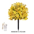 thumbnail image 3 of Dtchengua 2 Pack Artificial Topiary Ball Trees With Light for Outdoor, UV Resistant Fake Plants Shrubs Bushes,Realistic Faux Flowers Greenery Spring Deko for Front Porch,Garden,Yard,Patio (Yellow), 3 of 6