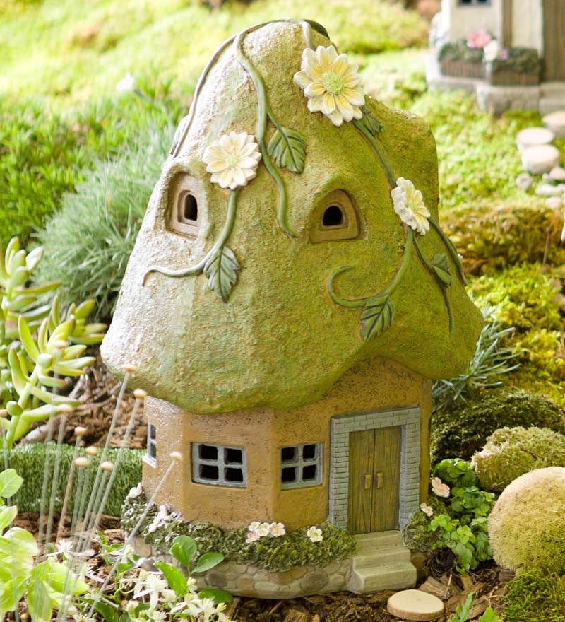 Miniature Dollhouse FAIRY GARDEN Solar Asparagus House Accessories 