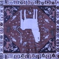 thumbnail image 1 of Ahgly Company Machine Washable Indoor Square Persian Blue Traditional Area Rugs, 4' Square, 1 of 4
