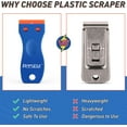thumbnail image 5 of DIYSELF 2 Pack Plastic Razor Blade Scraper, 100Pcs Plastic Razor Blades Refills, 5 of 7
