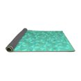 thumbnail image 2 of Ahgly Company Indoor Square Oriental Turquoise Blue Modern Area Rugs, 8' Square, 2 of 4
