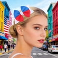 thumbnail image 2 of Zanarzt Baby Bow Clips America 250 Hair Bow Flag Bowknot 4th Of July Hair Bow Pin Bow Hair Clips White,3-12 Years, 2 of 7