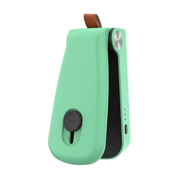ZFSBZBS 1Pc Bag Sealer USB Rechargeable Chip Bag Sealer Heat Seal With Cutter Portable Bag Resealer For Plastic Bags Snacks & Storage,Green