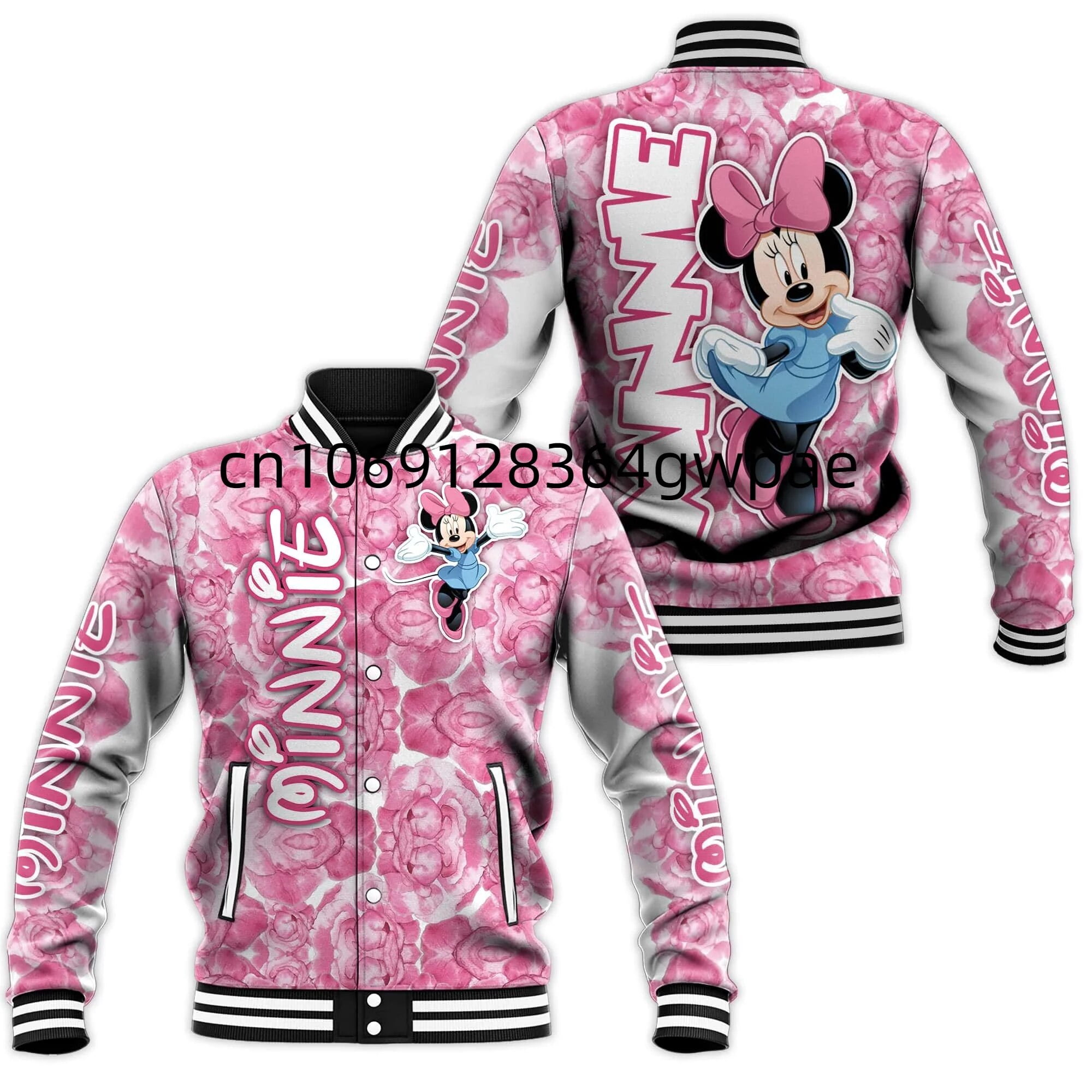 Disney Minnie Mouse Veste de Baseball Chandail en Molleton