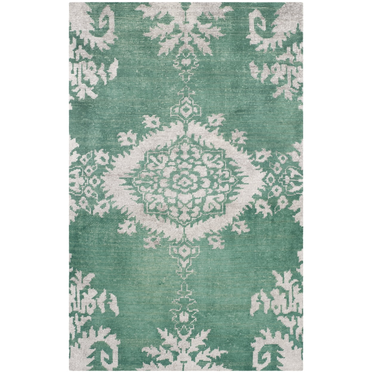 SAFAVIEH Stone Wash Alease Transitional Area Rug, Emerald, 8' x 10'