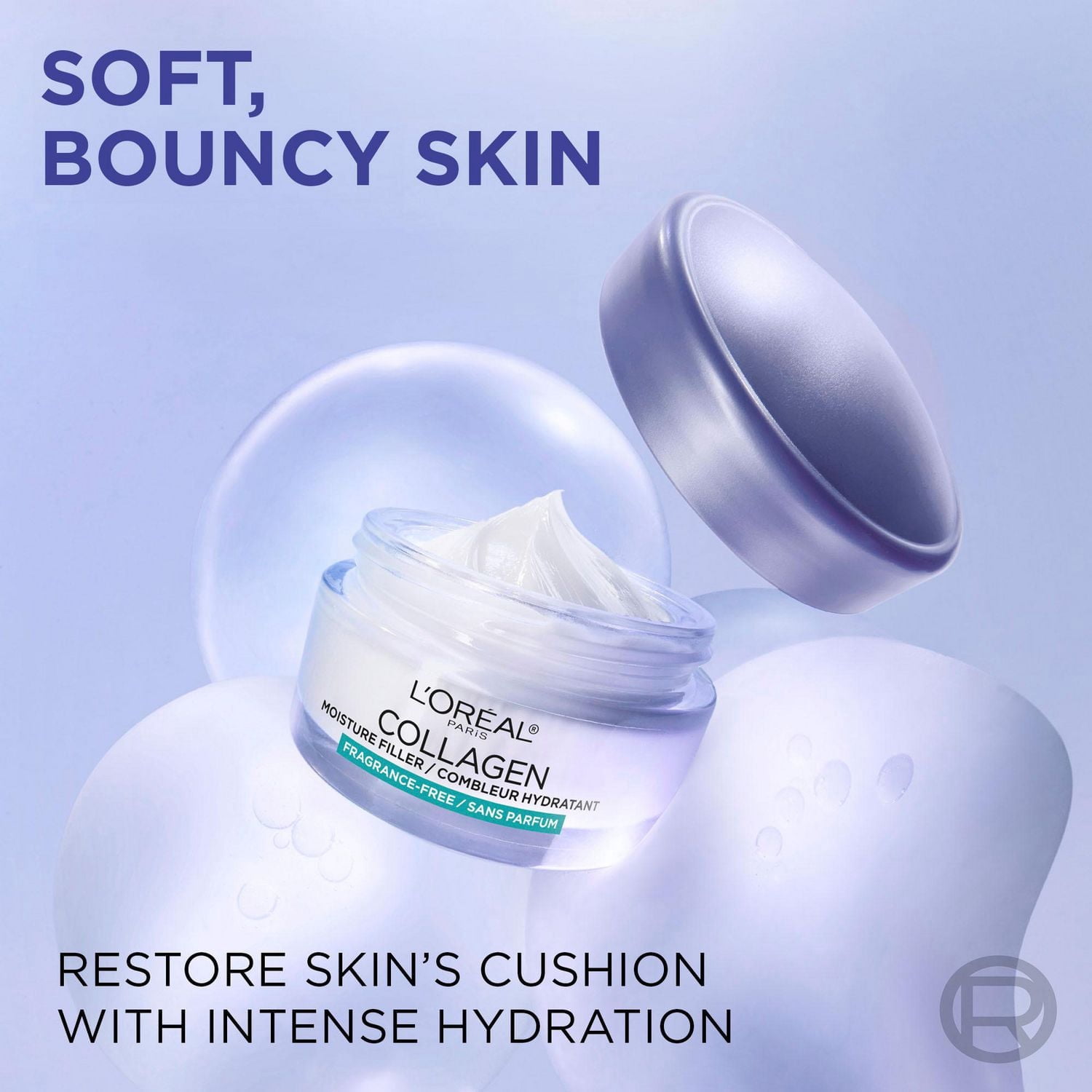 L'Oréal Paris Fragrance-Free Collagen Moisture Filler Daily Moisturizer, 48 Hour Hydration, 50ml