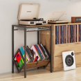 thumbnail image 4 of GILLAS Mueble para Tocadiscos, Organizador de Reproductor de Discos, Mueble para Vinilos, Mesa Soporte para Tocadiscos &Aacute;lbumes, Libros, Organizador Porta de Discos de Vinilo Capacidad de 10, 4 of 7