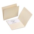 File Folders with Media Pocket, Straight Top Tab, Letter, Manila, 50
