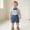 A361 Blue, variant on Trikvn Toddler Boys Formal Clothes Set Long Sleeve Polka Dot Button Down Shirt with Bowtie and Adjustable Suspender Pants Outfit Baby Gentleman Dress Suit for Christening Church