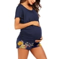 thumbnail image 6 of Ekouaer Maternity Pajama Set Postpartum Pjs Delivery Loungewear Maternity Tops Breastfeeding Shirts for Womens Nursing Sleepwear Nursing Pjs, 6 of 6