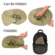 Mens Sun Hat with Neck Flap, Wide Brim Fishing Safari Hiking Hat, UPF 50+ Protection, Adjustable Chin Strap