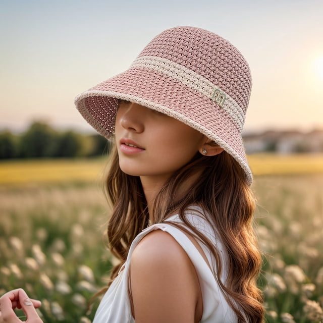 LinYooLi The New Foldable Solar Hat Female Sunscreen Summer Version Of The Versatile Bow Hood, Big Hat, Fisherman Hat