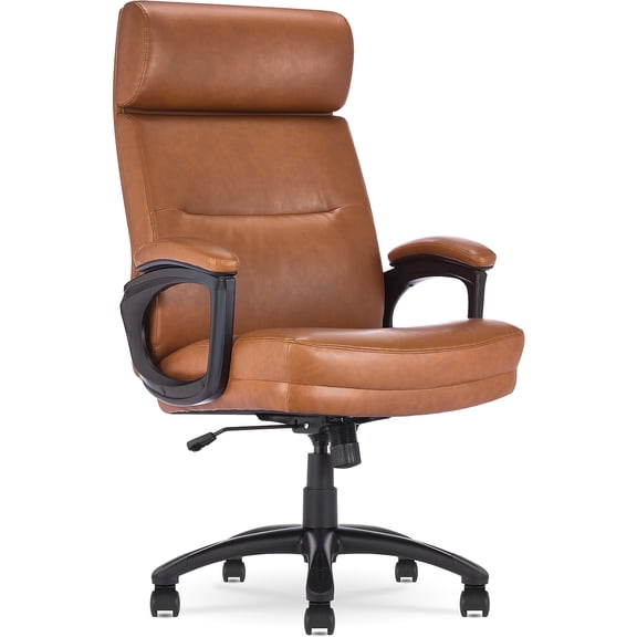 Click365 Classic Big & Tall Executive Office Chair Bonded Leather Cognac