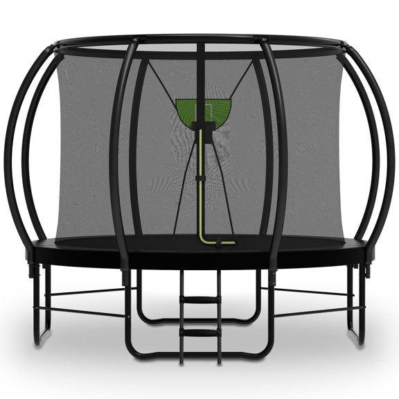 Heromate Trampoline 14FT, Recreational Trampolines with Enclosure Net and Ladder, Outdoor Anti-Rust Trampolines for Kids and Adults