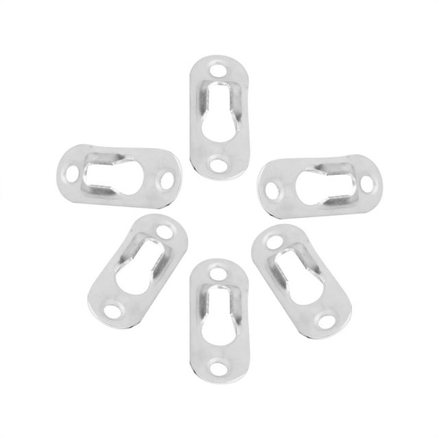 NOBRAND Silver Metal Keyhole For Photo Frame For Convenient Mounting Fixture Wall Hanging 40 Pcs