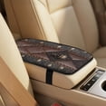 thumbnail image 4 of Xixirimido 5Pcs Car Seat Covers & Seatbelt Covers & Center Console Cover Set Universal Auto Accessories Fit for SUV Sedan Van Truck Leather Front Seat Cover, Skull Leather Print, 4 of 8