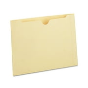 Angle View: Universal Deluxe Manila File Jackets with Reinforced Tabs, Straight Tab, Legal Size, Manila, 50/Box -UNV73600