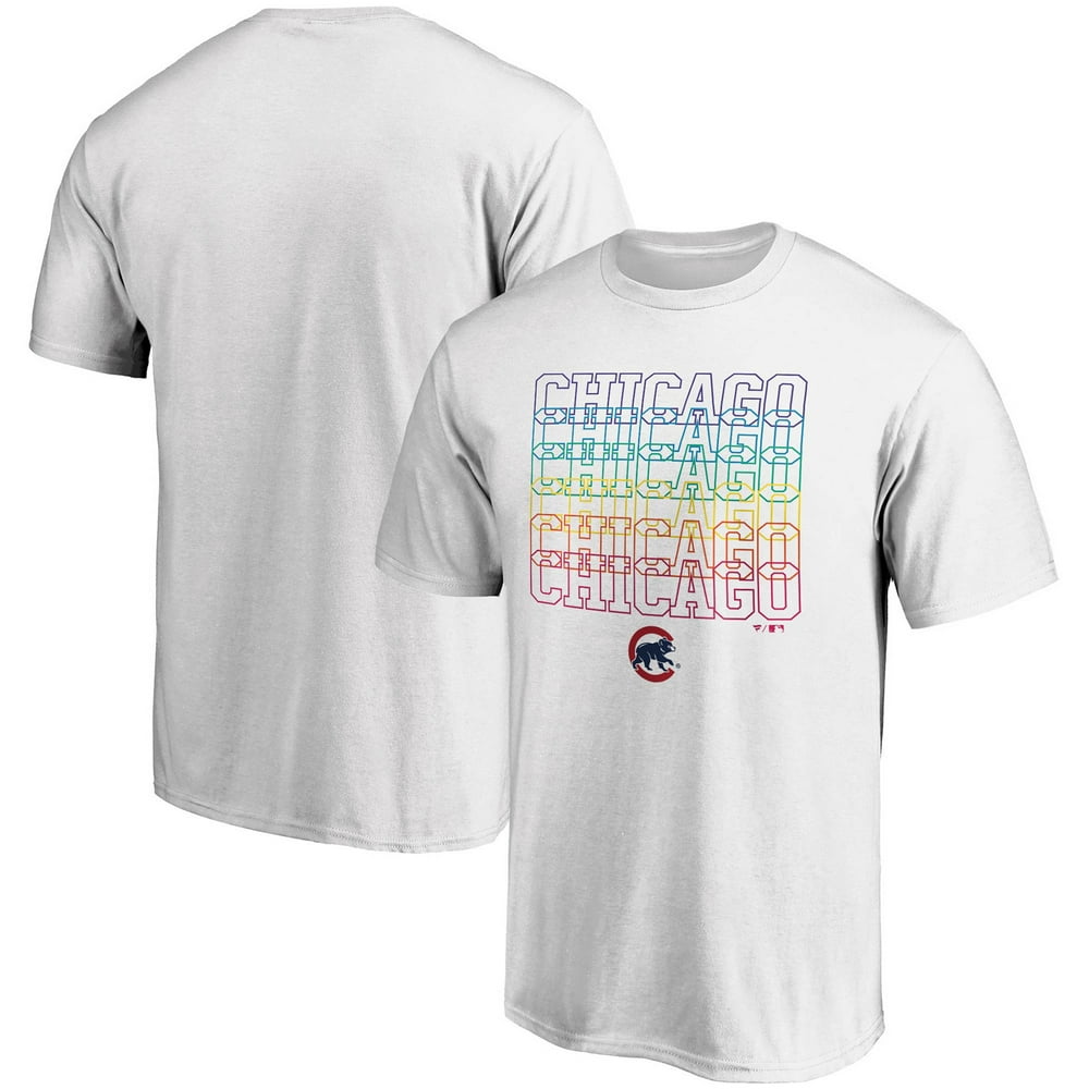Chicago Cubs Fanatics Branded Logo City Pride TShirt White Walmart