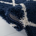 thumbnail image 5 of SAFAVIEH Hudson Shag Jackson Trellis Runner Rug, Navy/Ivory, 2'3" x 8', 5 of 8