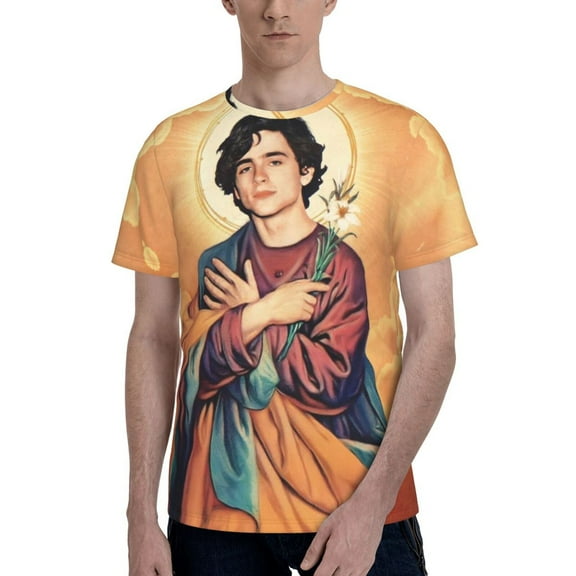 Unisex 3D Print Timothee Chala-me T Shirts Graphic Casual Summer Short Sleeve Cartoon Tees Shirt for Men Women