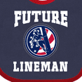thumbnail image 4 of Inktastic Future Lineman Boys Baby Bib, 4 of 4