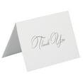 thumbnail image 2 of JAM Paper Thank You Card Sets, Silver Script with Silver Metallic Envelopes, 25/Pack, 2 of 4