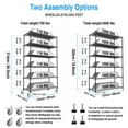thumbnail image 2 of Miniyam NSF Wire Shelving Unit, 6 Tier 6000lbs Adjustable Storage Rack with Wheels for Commercial Grade Utility Steel Storage Rack, Black, 2 of 7