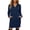 Sweatshirt Dresses Navy, variant on Guieoi Sweatshirt Dress for Women Plus Size V-Neck Hooded Hoodie Dress Long-Sleeve Side Pockets Relaxed Fit Casual Sports Dress Brown XXXL